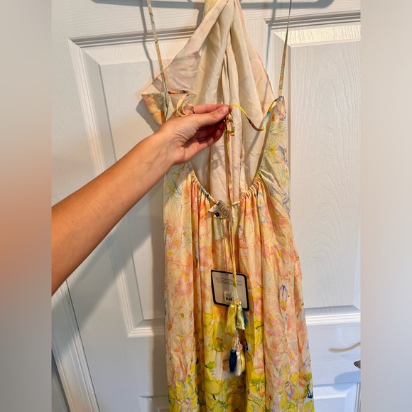 Wild Orchid Halter Neck Flared Dress La Fuori Anthropologie Floral Maxi NWT - Picture 12 of 16